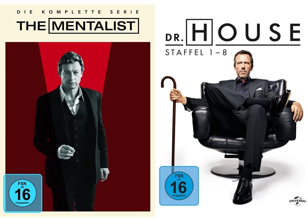The Mentalist Komplettbox (exklusiv bei Amazon.de) [Limited Edition] & Dr. House - Die komplette Serie [Blu-ray]