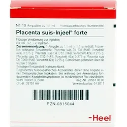 PLACENTA SUIS Injeel forte Ampullen