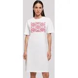 F4NT4STIC Shirtkleid Blumen Rot/Weiß L