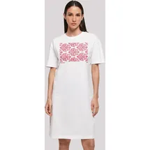 F4NT4STIC Shirtkleid Blumen Rot/Weiß L