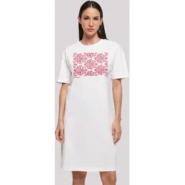 F4NT4STIC Shirtkleid Blumen Rot/Weiß L