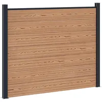 vidaXL Zaunlatte 5 pcs  Braun/Aluminium