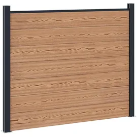 vidaXL Zaunlatte 5 pcs  Braun/Aluminium