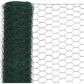 vidaXL Drahtzaun Stahl mit PVC-Beschichtung 25 x 1,5 m Grün