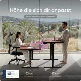 deskspace Schreibtisch Pro Plus Mahagoni / Schwarz