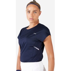 Tennis T-Shirt Damen - Dry 500 blau/schwarz, blau, XS