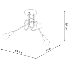 Sollux SL.1434 Kronleuchter Loop 3 schwarz