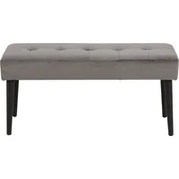 Actona Sitzbank Gisela Velours Grau 95 x 38 x 45 cm