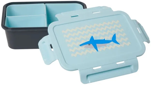 Lunchbox Shark Mit 3 Fächern In Blau