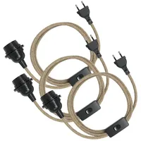 EAZY CASE - 3x Lampenfassung E27 mit Kabel aus