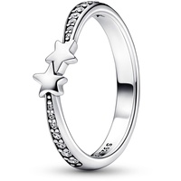 PANDORA Sternschnuppen Funkelnder Ring aus Sterling-Silber mit Cubic Zirkonia Steinen verziert, Moments Collection, Größe: 56, 192365C01-56