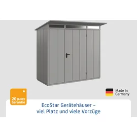 EcoStar Gerätehaus Elegant-P 2,38 x 1,08 m Grau