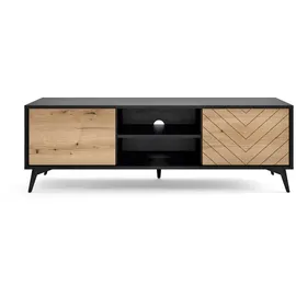 masseno Lowboard 153,4x39x49,7 cm Schwarz MDF