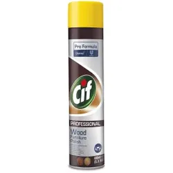Cif Professional Holzmöbelpflege, Möbelpoliturspray, Pflegt Holzoberflächen und erleichtert das Abstauben der Holzmöbel, 1 Karton = 6 Flaschen à 400 ml