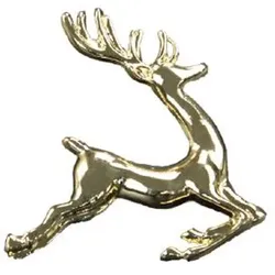 Wiedemann Kerzen Kerzenpin "Hirsch" Gold aus Metall mit Stecker zum Befestigen
