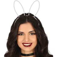Fiestas Guirca Kostüm, Hase Stirnband Weiß Bunny Kostüm Party Accessoire Fasching Osterfest grün