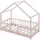 [en.casa] Kinderbett Treviolo 70 x 140 cm Kiefer rosa/weiß