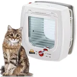 Ferplast SWING MICROCHIP Katzenklappe 22,5 x 16,2 x 25,2 cm Weiß