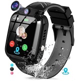 JUBUNRER Smartwatch Kinder mit GPS und Telefon GPS Tracker Kinder Telefonuhr Wasserdicht IP68 Armbanduhr Junge Spiele Wecker SOS Armband Telefonuhrenuhren Mädchen Jungen Weihnachten Kindergeschenke