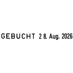 Wortbandstempel Datum, 12gängige Begriffe, Schrifthöhe 4mm