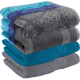 Erwin Müller Handtuchset 4-tlg. türkis/grau