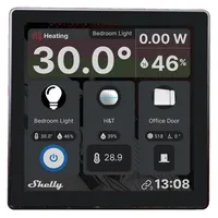 Shelly Wall Display + Blu H&T Black Thermostat Smart-Home-Disply