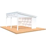 Palmako Pavillon Nova 17,8 m2 Kit Weiß Grundiert 502 cm x 396 cm