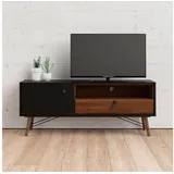 Andas TV-Board Lowboard 150,3 cm Schwarz/Holzwerkstoff