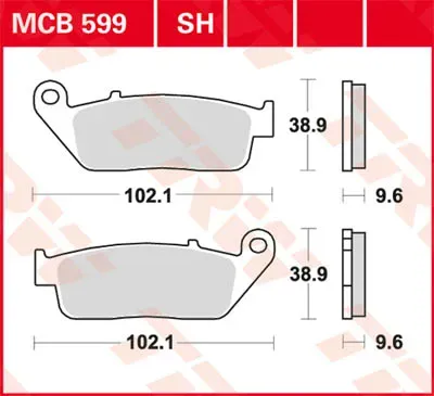 TRW Lucas MCB599SH Sinterbelag