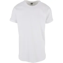 URBAN CLASSICS Long Shaped Turnup Tee weiß M