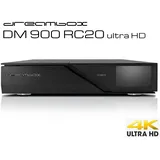 DreamBox DM900 RC20 UHD 4K E2 Linux PVR 1xDVB-C/T2 Twin Tuner Receiver Schwarz 2TB