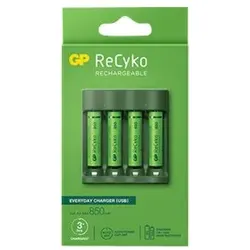 GP Battery GP ReCyko B421 - 3 Std. USB-Batterieladegerät - (für 4xAAA)