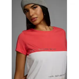 KangaROOS Colorblock T-Shirt Beige/Rot 48/50