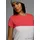 KangaROOS Colorblock T-Shirt Beige/Rot 48/50