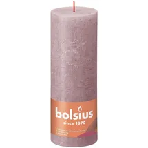 Bolsius Rustiko Shine Stumpenkerze 19 cm pink/rosa