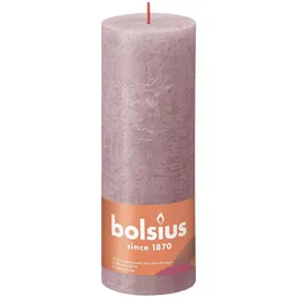 Bolsius Rustiko Shine Stumpenkerze 19 cm pink/rosa
