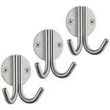 SO-Tech Garderobenhaken Elen 65 x 78 x 33 mm Edelstahl gebürstet Silber