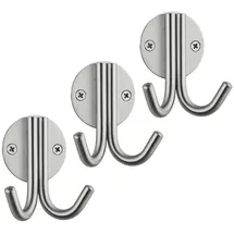 SO-Tech Garderobenhaken Elen 65 x 78 x 33 mm Edelstahl gebürstet Silber