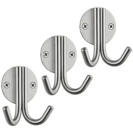 SO-Tech Garderobenhaken Elen 65 x 78 x 33 mm Edelstahl gebürstet Silber