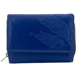 FRIEDRICH | 23 Friedrich23 Geldbörse Damen Boho mit RFID Scanschutz, Feinstes Ziegennappa-Leder blau