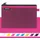 Leitz WOW Mäppchen mit 2 Fächern, Leichtläufiger Reißverschluss, Abwaschbar, Ideal zur Organisation, Größe L, 23 x 15 cm, Pink, 40130023