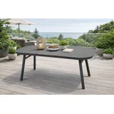 Destiny Esstisch SAN MARINO halboval 180 x 90 x 74 cm Grau