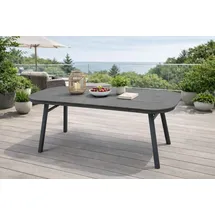 Destiny Esstisch SAN MARINO halboval 180 x 90 x 74 cm Grau