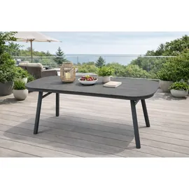Destiny Esstisch SAN MARINO halboval 180 x 90 x 74 cm Grau