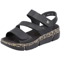 Rieker Riemchensandale, Sommerschuh, Sandalette, Keilabsatz, mit Klettverschlüssen, Gr. 43,