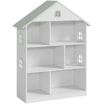 [en.casa] Kinderregal Vipsali 107 x 83 x 30 cm MDF weiß/mint