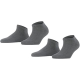 Falke Damen Socken, mit Stretch-Anteil Modell Happy Sneakersocken einfarbig Grau 35-38