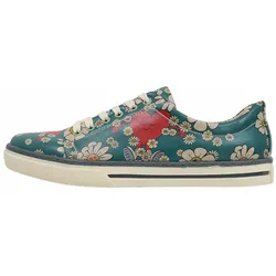 Sneaker DOGO "Damen Sneaker Show Yourself More Love Vegan Damen Sneaker /", Damen, Gr. 38, Normalschaft, blau, Lederimitat, Schuhe, Vegan