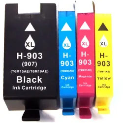4x Tintenpatronen kompatibel f. HP OfficeJet 6962 ersetzt HP903 / HP903XL / HP907XL Tintenpatronen