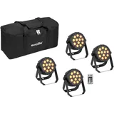 Eurolite Set 4x LED PARty Spot Silent RGB/WW mit Softbag